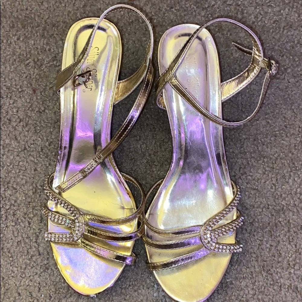 gold heels